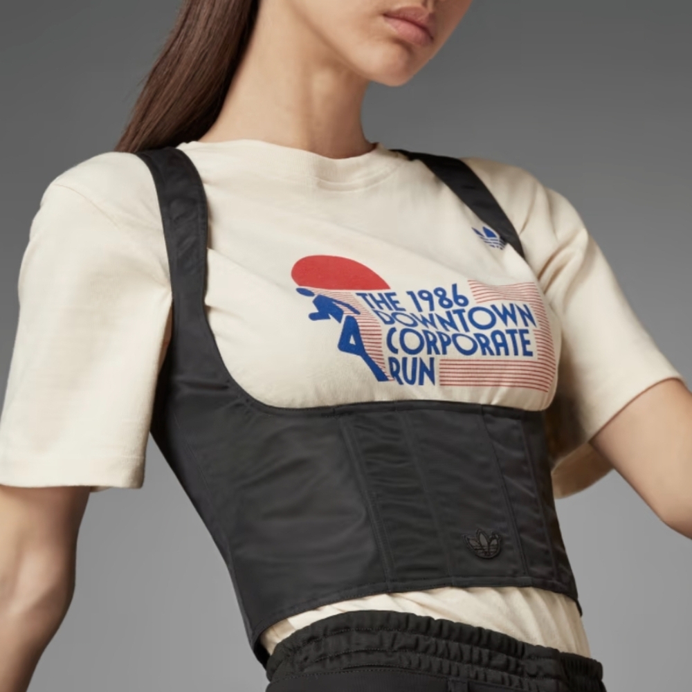 Adidas Women’s Black Corset Crop Top - Picture 3 of 14